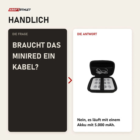 Frage und Antwort zu ProReset Minired Rotlichtgerät: Braucht das Minired ein Kabel?