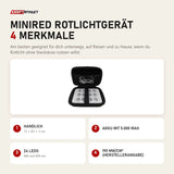 ProReset Minired Rotlichtgerät mit 4 Merkmalen: Handlich, Akku mit 5.000 mAh, 24 LEDs, 190 mW/cm² (Herstellerangabe)