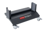ProReset Ständer für ProRed und ProRed Max in Schwarz mit Transportrollen, Schrägansicht