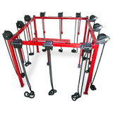 Ropeflex RX8100 Spartan Rig, Schrägansicht von oben mit allen Seilstationen