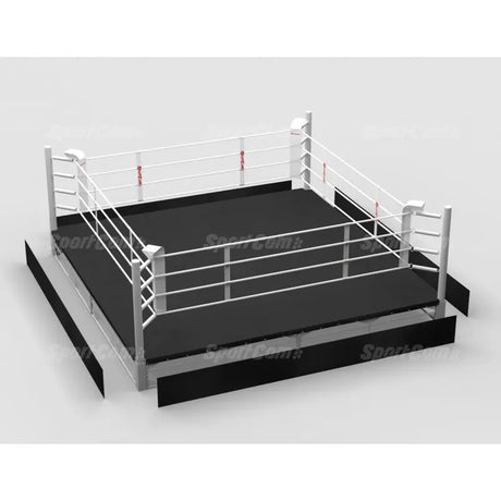 SportCom Boxring-Schürze aus Cordura für 5 x 5 m in Schrägansicht von links auf hellem Hintergrund