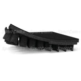 SportCom Durasafe Gummi-Bodenplatten, Schrägansicht der schwarzen Platte mit Stecksystem, mittlere Stärke