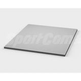 SportCom Flexi-Roll Home Mat 175 x 175 cm in Grau, flache Seitenansicht mit sichtbarer Kante