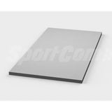 SportCom Flexi-Roll Home Mat 175 x 90 cm in Grau, flache Seitenansicht mit sichtbarer Kante