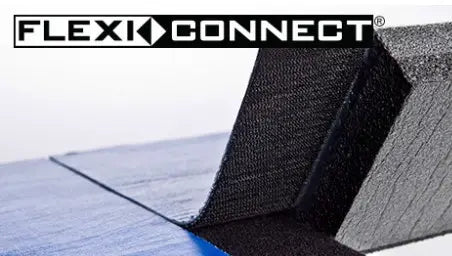 SportCom Flexi-Roll Ringermatte mit Kreis, Detail der Mattenkante mit Schaumkern