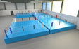 SportCom Internationaler Wettkampf-Boxring, Render mit zwei Ringen in einer Halle
