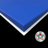 SportCom Judo-Tatami Reisstroh 2 × 1 m, 5 cm, glatte Unterseite, Farbmuster Blau, Variante 1 × 1 m