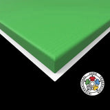 SportCom Judo-Tatami Reisstroh 2 × 1 m, 5 cm, glatte Unterseite, Farbmuster Grün, Variante 2 × 1 m