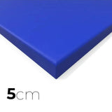 SportCom MMA-Tatami Glattfinish 1 × 1 m, 4 cm, rutschfeste Unterseite, Eckansicht der blauen Matte, 1 × 1 m, zweite Aufnahme