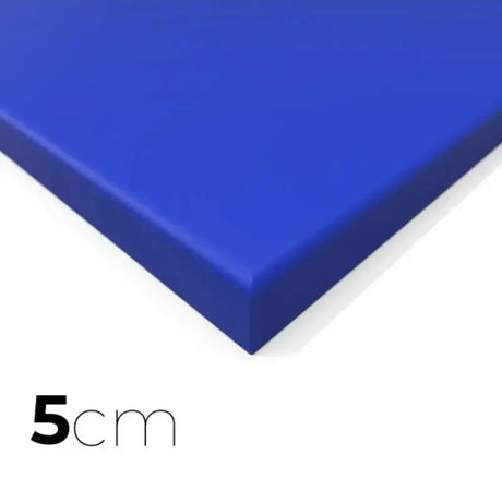 SportCom MMA-Tatami Glattfinish 1 × 1 m, 4 cm, rutschfeste Unterseite, Eckansicht der blauen Matte, 1 × 1 m, zweite Aufnahme