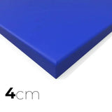 SportCom MMA-Tatami Glattfinish 1 × 1 m, 4 cm, rutschfeste Unterseite, Eckansicht der blauen Matte, 2 × 1 m