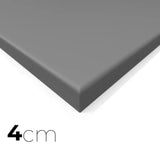 SportCom MMA-Tatami Glattfinish 1 × 1 m, 4 cm, rutschfeste Unterseite, Eckansicht der grauen Matte, 2 × 1 m