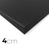 SportCom MMA-Tatami Glattfinish 1 × 1 m, 4 cm, rutschfeste Unterseite, Eckansicht der schwarzen Matte, 2 × 1 m