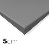 SportCom MMA-Tatami Glattfinish 1 × 1 m, 5 cm, glatte Unterseite, Eckansicht der grauen Matte, 2 × 1 m, zweite Aufnahme
