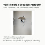 SportCom Speedball-Plattform verstellbar, Übersicht mit Foto der montierten Plattform