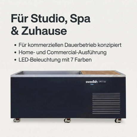 Swedish Cold Generation 5 Eisbad, Grafik zum Einsatz in Studio, Spa und Zuhause