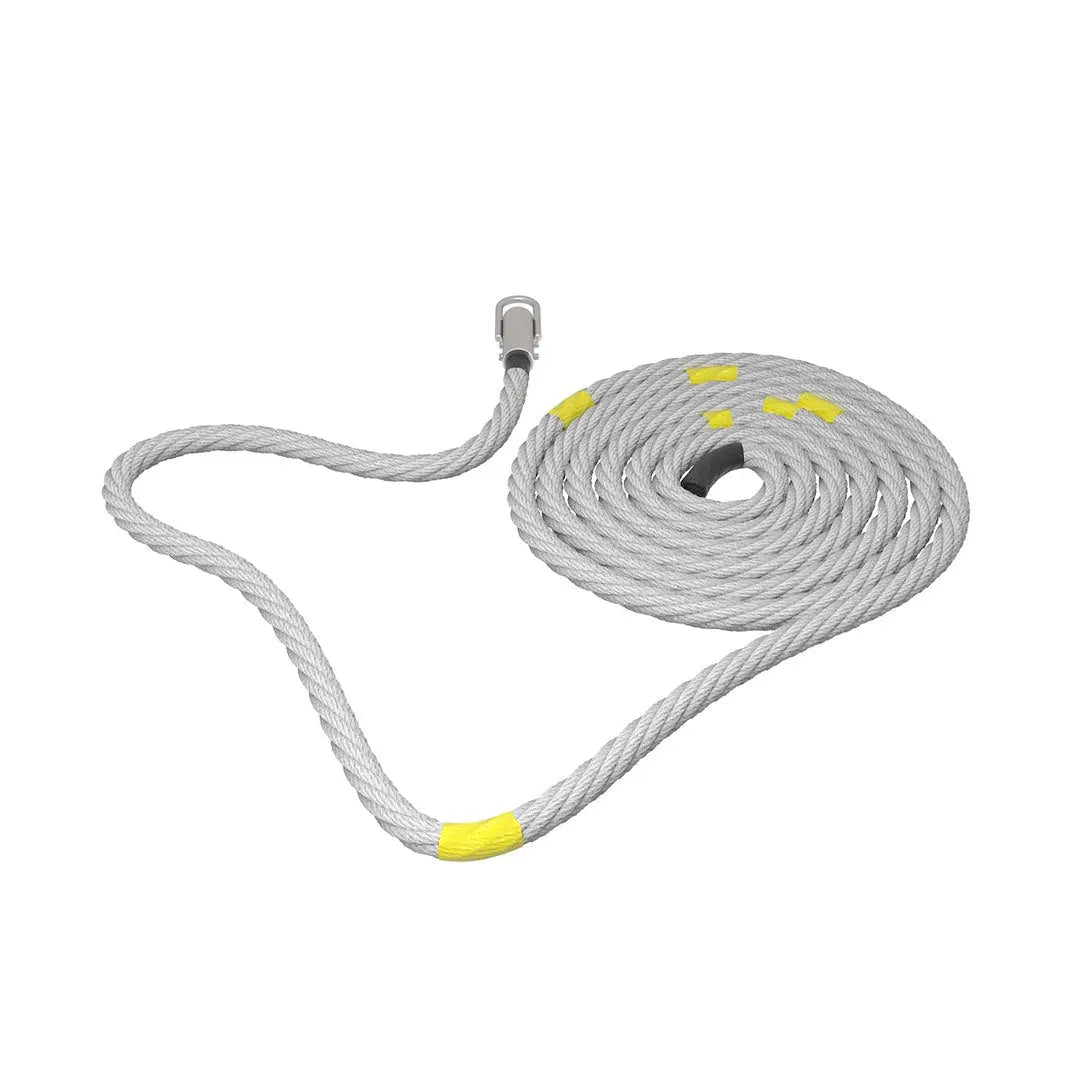 tiguar 4RACE Battle Rope mit Haken ausgelegt, Ansicht von der anderen Seite mit Endhülse
