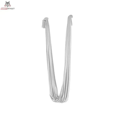 tiguar Aerial Hammock 6 m Grau Aerial-Yoga-Tuch aufgehängt, hellgraues Tuch mit Befestigungsschlaufen