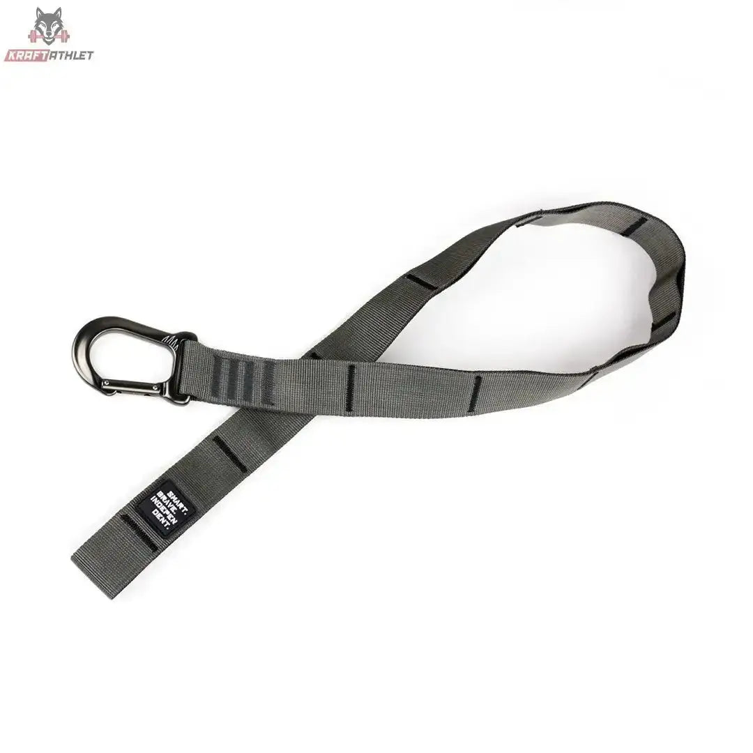 tiguar Alfa PRO Schlingentrainer modular, grauer Verankerungsgurt mit Karabiner in der Detailansicht