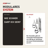 Frage und Antwort zu tiguar Alfa PRO Schlingentrainer modular: Wie schwer darf ich sein?