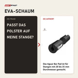 Frage und Antwort zu tiguar Bar Pad Stangen-Polster aus EVA-Schaum: Passt das Polster auf meine Stange?