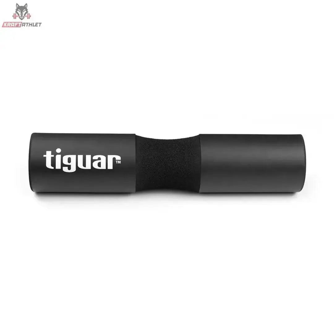 tiguar Bar Pad Stangen-Polster aus EVA-Schaum in Schwarz, Seitenansicht mit Logo auf weißem Hintergrund