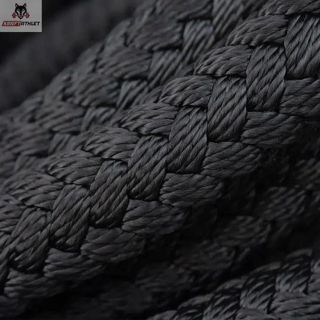 tiguar Battle Rope V2 Trainingsseil, Nahaufnahme des geflochtenen schwarzen Seilmantels