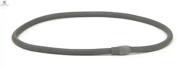 tiguar Body Tube Grau Tubing, Stärke schwer: grauer Gummischlauch-Ring in Draufsicht mit sichtbarem Verbindungsstück