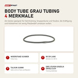 tiguar Body Tube Grau Tubing mit 4 Merkmalen: Widerstand schwer, 80 cm lang, Talkum-Gummi, Drei Stufen einzeln erhältlich