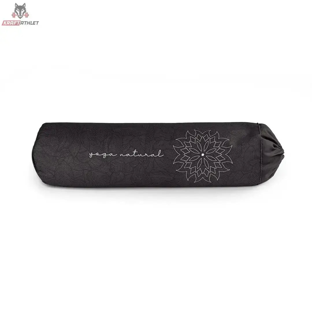 tiguar Bolster Graphit Yogakissen, Seitenansicht mit Mandala-Aufdruck