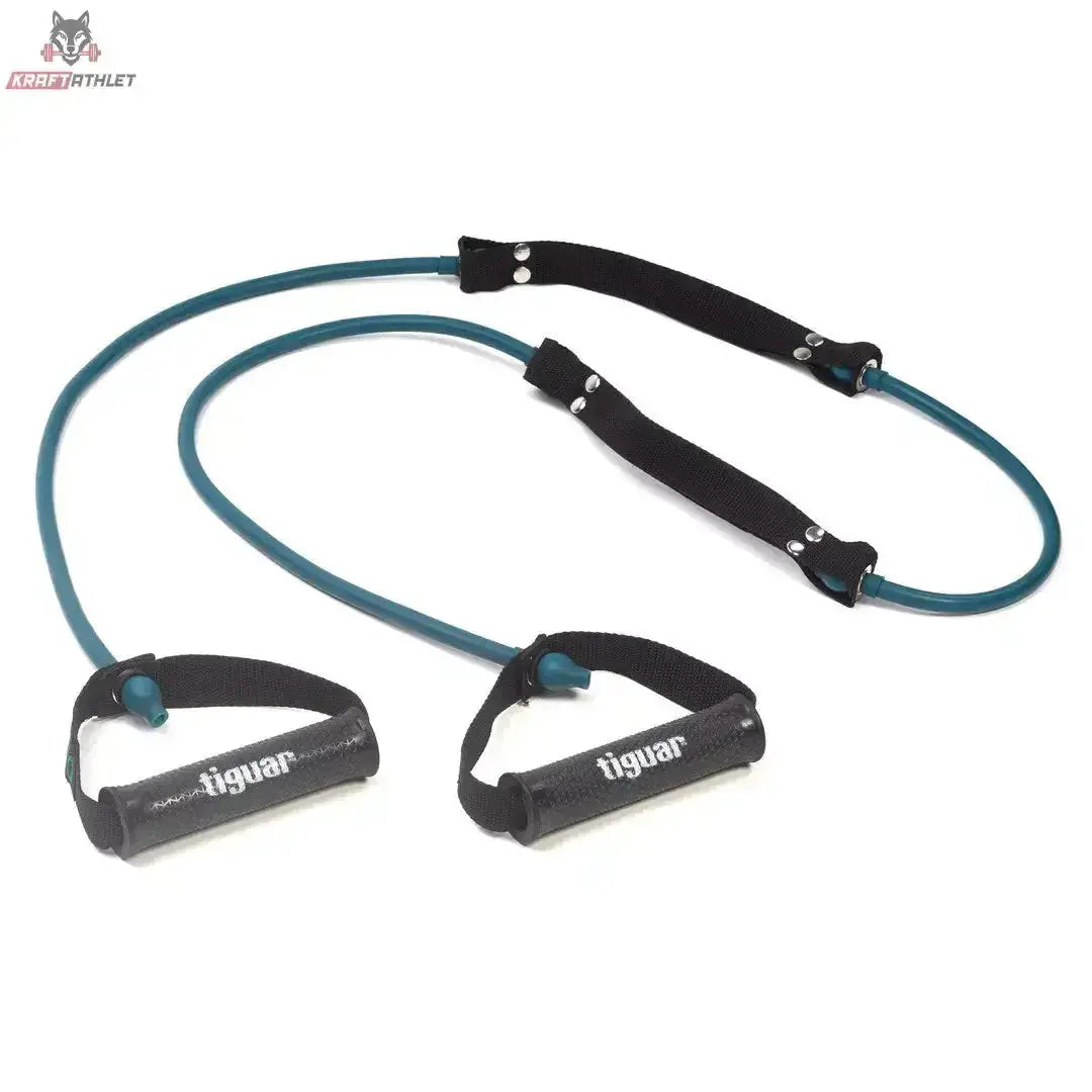 tiguar Double Tube 2.0 Grau Tubing mit Griffen, Variante mittel in Marine, ausgelegt mit beiden Griffen