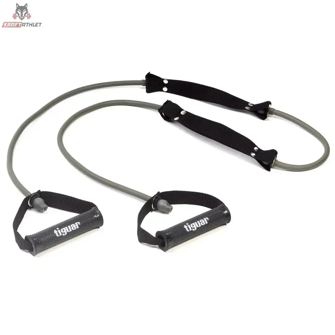 tiguar Double Tube 2.0 Grau Tubing mit Griffen, Variante schwer in Grau, ausgelegt mit beiden Griffen