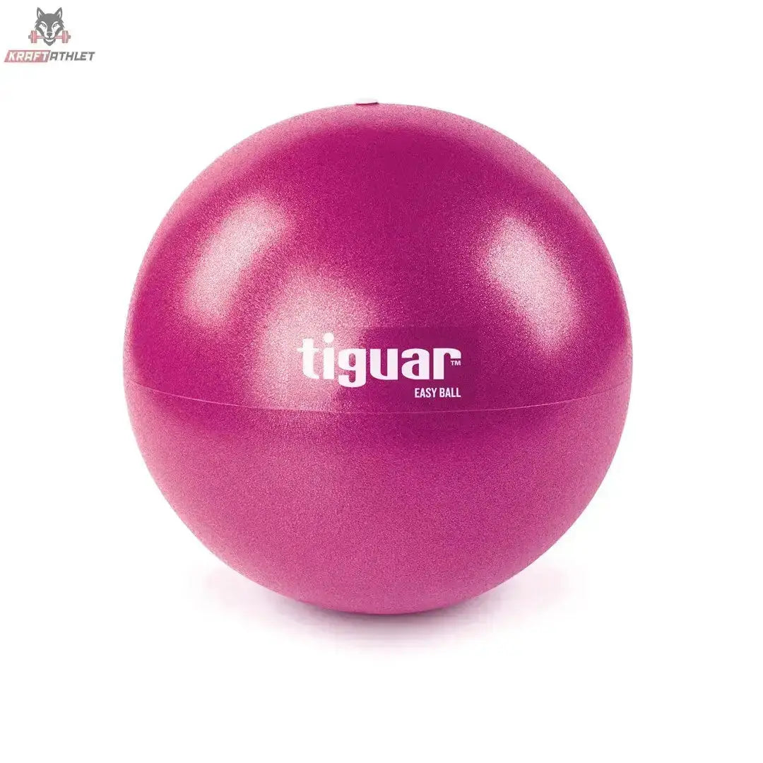tiguar Easyball Lila Pilatesball 23 cm in Lila mit weißem Logo, Vorderansicht