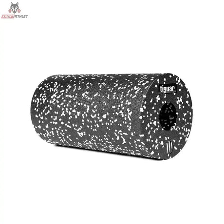 tiguar F-Roller 30 × 15 cm Faszienrolle Medium in Schwarz-Weiß gesprenkelt, Schrägansicht