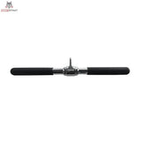 tiguar Geradestange 45 cm Kabelzug-Griff in Schwarz, Seitenansicht mit drehbarer Metallöse in der Mitte