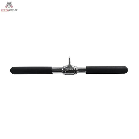 tiguar Geradestange 45 cm Kabelzug-Griff in Schwarz, Seitenansicht mit drehbarer Metallöse in der Mitte