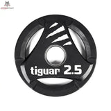 tiguar Gewichtsscheibe PU 20 kg Hantelscheibe, Variante 2,5 kg, Frontansicht mit Metallkern