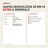 Technische Daten und Merkmale von tiguar Hantelverschlüsse 28 mm V2 als Tabelle