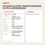 Technische Daten und Lieferumfang von tiguar Hip Bands M Stoff-Widerstandsband als Tabelle
