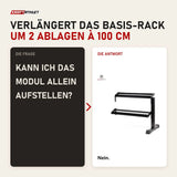 Frage und Antwort zu tiguar Kurzhantel-Rack Modul ohne Caps, 2 Ebenen: Kann ich das Modul allein aufstellen?