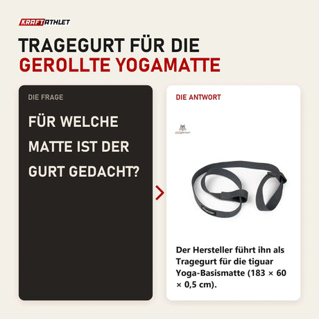 Frage und Antwort zu tiguar Matten-Tragegurt Graphit: Für welche Matte ist der Gurt gedacht?