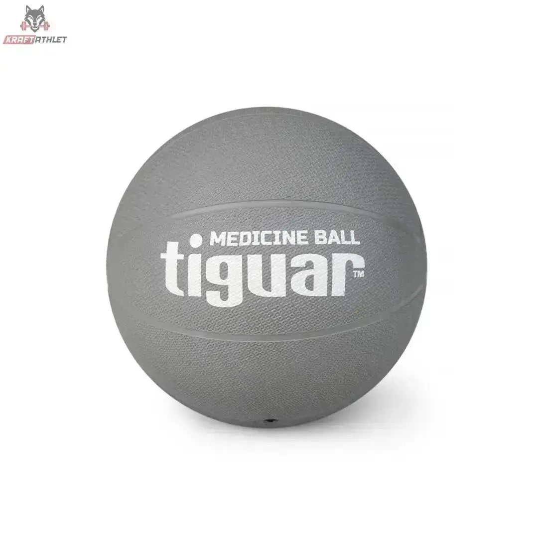tiguar Medizinball 2 kg Marine Gummi-Medizinball, Variante 4 kg in Grau, Frontansicht