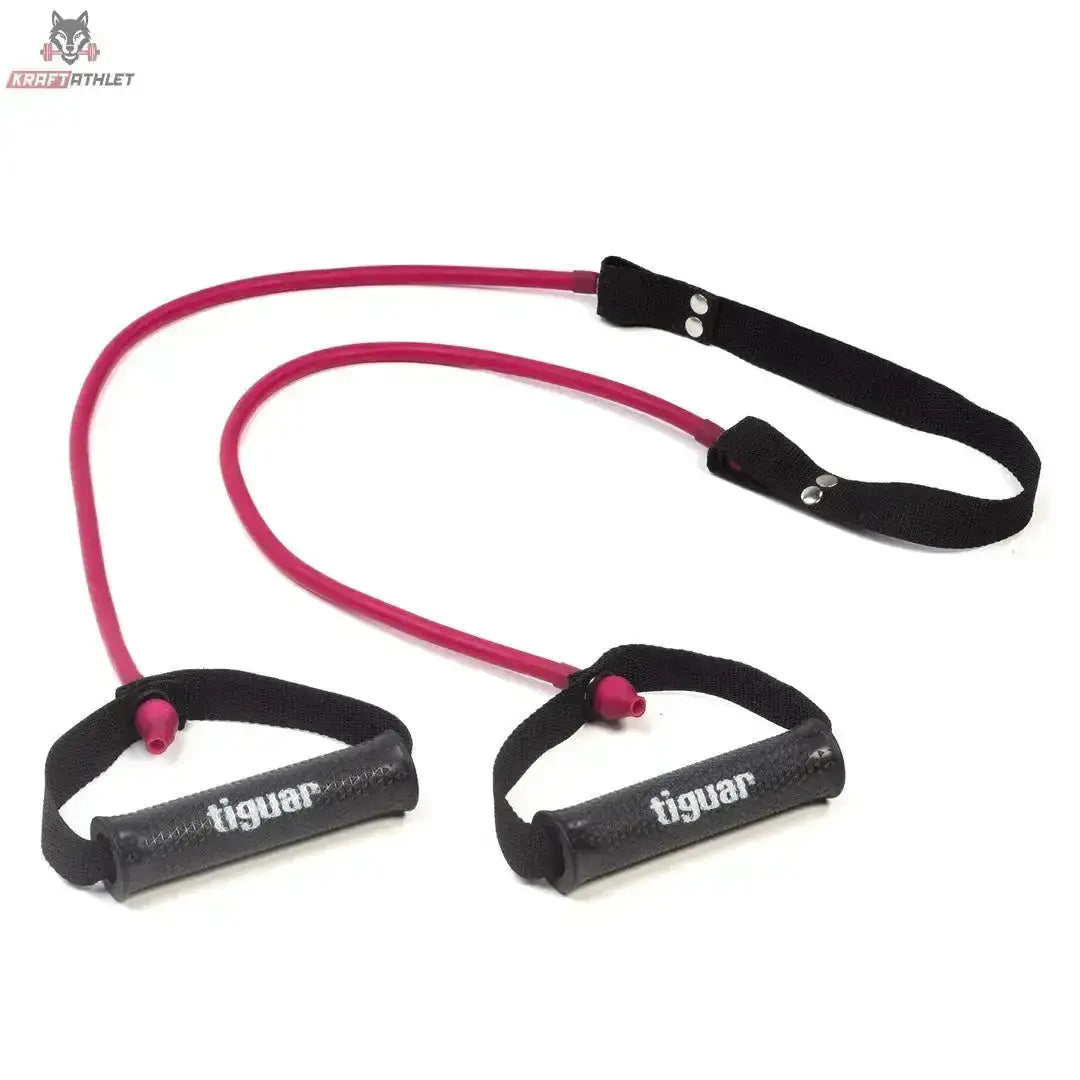 tiguar Mega Tube 2.0 Grau Tubing mit Griffen, Variante leicht in Lila, ausgelegt mit beiden Griffen