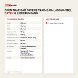 Technische Daten und Lieferumfang von tiguar Open Trap Bar offene Trap-Bar-Langhantel als Tabelle