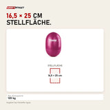 Maßbild tiguar Ovoball Lila Pilatesball in Eiform: Stellfläche 16,5 × 25 cm
