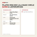 Technische Daten und Lieferumfang von tiguar Pilates Ring BOX Lila Magic Circle als Tabelle