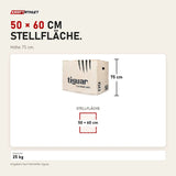 Maßbild tiguar Plyobox Holz 3 in 1: Stellfläche 50 × 60 cm, Höhe 75 cm