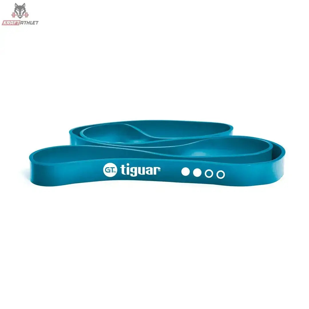 tiguar Power Band GT II Widerstandsband Marine liegend, petrolblaue Schlaufe mit weißem Logo
