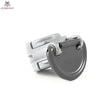 tiguar Power Gym Butterfly Klemmringe 28 mm (Paar) in Grau, Schrägansicht eines Rings mit Klapphebel