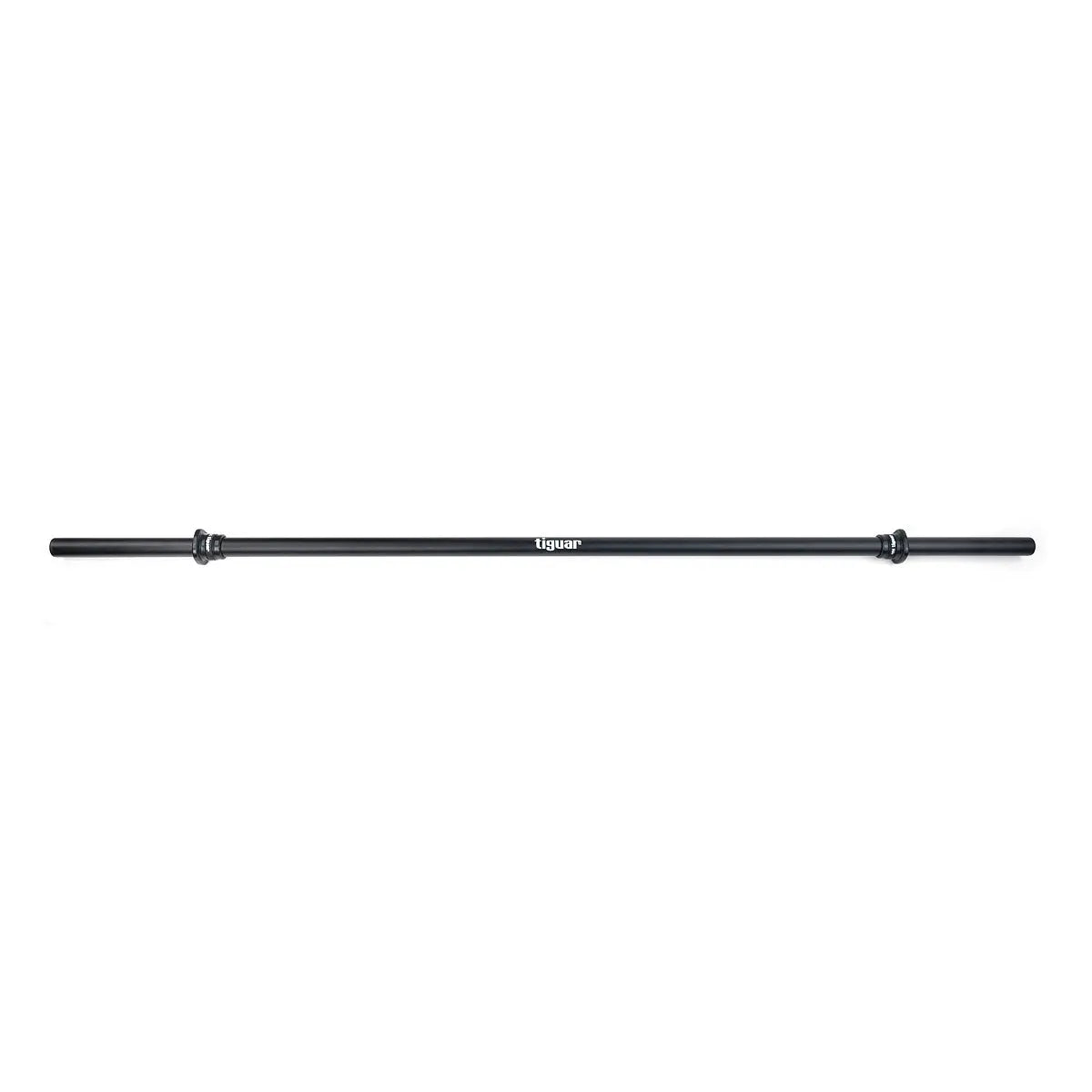 tiguar Power Gym Hantelstange 28 mm V2 in Schwarz, Seitenansicht der ganzen Stange